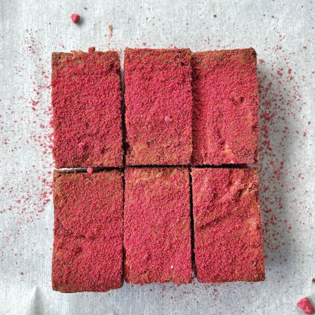 Raspberry Rush Dusted Brownies